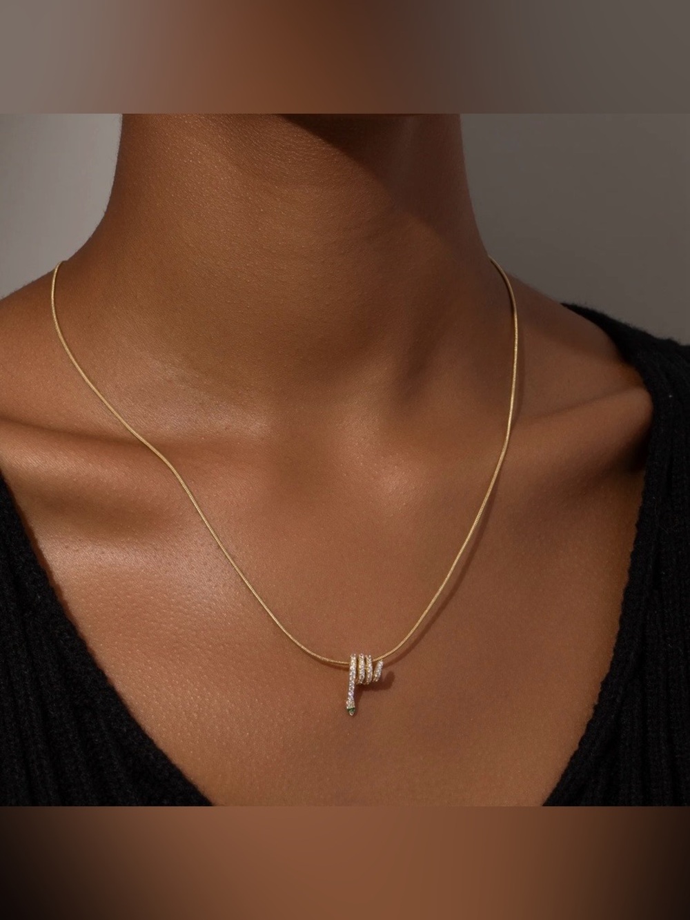 NEW Uncommon James Gold Coil Snake Chain Necklace